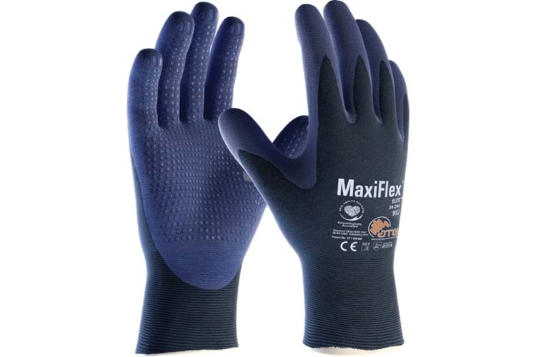 Atg MaxiFlex® Elite™ Sadece 14 Gram Ağırlığında Dotlu En İnce İş Eldiveni 34-244 / No: 10