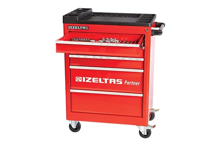 İzeltaş Partner Serisi Takım Dolabı 5 Çekmeceli Kırmızı ( Dolu-118) 8235006121