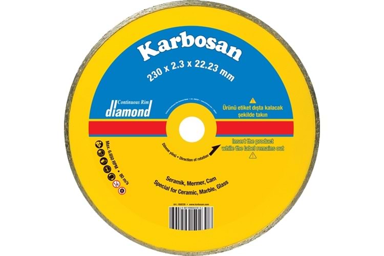 Karbosan 180x2,0x22 SurxFayans Granıt (950220) Ne - Bk 010 950220