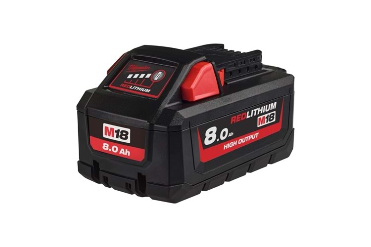 Milwaukee Akü M18Hb8 Hıghoutput Redlithium-Ion 18V. 8,0Ah T4932471070