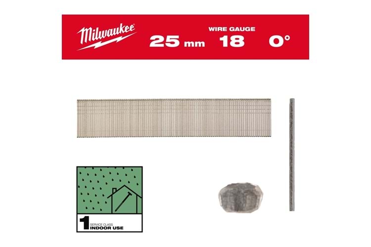 Milwaukee Brad Çivi 18G 25Mm Rc G Sc1-5.000 Adet T4932492551