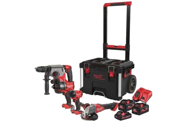 Milwaukee M18 Fpp4E-554T( Fpd3-Fıd3-Fhx-Fsag125Xb ) 3X5Ah- 1X5.5Ah T4938492530